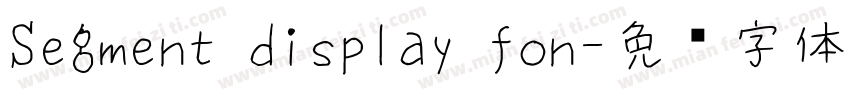 Segment display fon字体转换